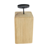 Teak-Kerzenhalter Block 12x12x27cm natur 130427