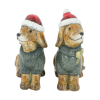 Keramik-Hund 2-sort. 11.5x5x12cm 131647