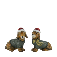 Keramik-Hund 2-sort. 16.5x7.2x16cm 131648