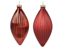 Glas-Rhombe 6x13cm rot 3 Stck. 145052