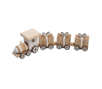 Holz-Eisenbahn natur-weiss ca. 18x5cm 31HXC43