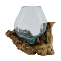 Wurzel m.Glas ca. 28x22x26cm natur 34270-017