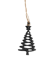 Aluminium-Weihnachtsb. z. Haengen spiral schw. 5x1x10cm 35ALT01