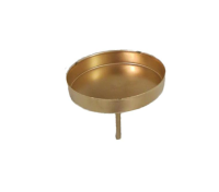 Metall-Kerzenhalter mit Stiel gold, DM 6,1x6cm Btl. 4 Stck. 37MTG20