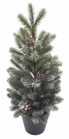 Tannenbaum im Topf gefrosted, H36cm gruen 380113-42