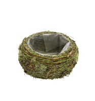 Gras/Flechte-Pflanzschale rund gruen ca. 18x9cm 47GFN01