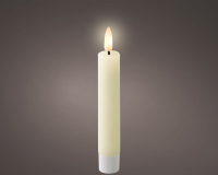 LED-Spitzkerze 2,2x14,5cm creme Kt. 2 Stck 489158