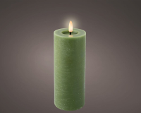 LED-Wachskerze 7x19cm gruen 489172