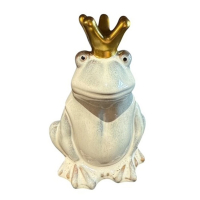 Keramik-Frosch L8,4cm H11,7cm grau 610964-72