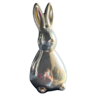 Keramik-Hase B6,5cm H14cm silber 611802-91