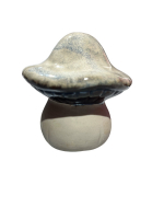 Keramik-Pilz, stehend, 7x7x7,5cm, glasiert creme-weiss 612447-12