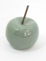 Keramik-Apfel, 8x8x11cm, glasiert gruen 612449-42