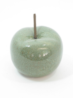 Keramik-Apfel, 10x10x11cm, glasiert gruen 612450-42