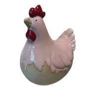 Keramik-Huhn, 12x9.1x13.6cm pink 618298-22