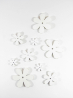Holz-Blumen D6,5/4,3/2,5cm Btl a 24 weiss 630023-11