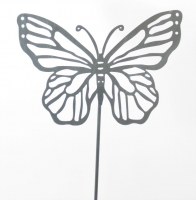 Stecker Schmetterling, B15 H11 ges. H40cm grau 640353-72