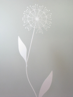 Metall-Stecker Pusteblume, D15 Stab: 60cm weiss 640379-11