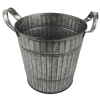 Metall-Pflanztopf B16cm H21cm T22cm grau 700548-72