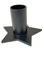 Metall-Kerzenhalter Sternfuss  D7,5 H5cm schwarz 801299-75