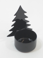 Metall-Baum f. Teelicht 7x5x10cm schwarz 801411-75