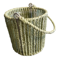 Windlicht m.Jute, D11 H11cm salbeigruen 810424-41