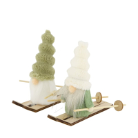 Stoff-Wichtel a.Ski 15x4x13cm 2-sort. F122801