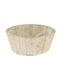 Holz-Schale rund natur/geweisst 29x29x11cm F126404